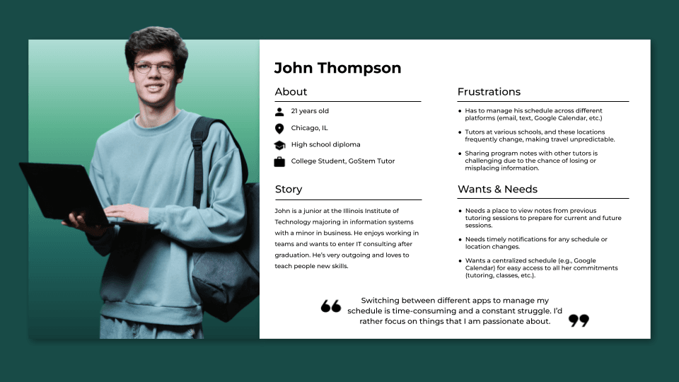 UX Persona Student